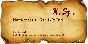 Markovits Szilárd névjegykártya