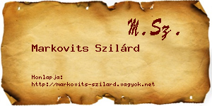 Markovits Szilárd névjegykártya